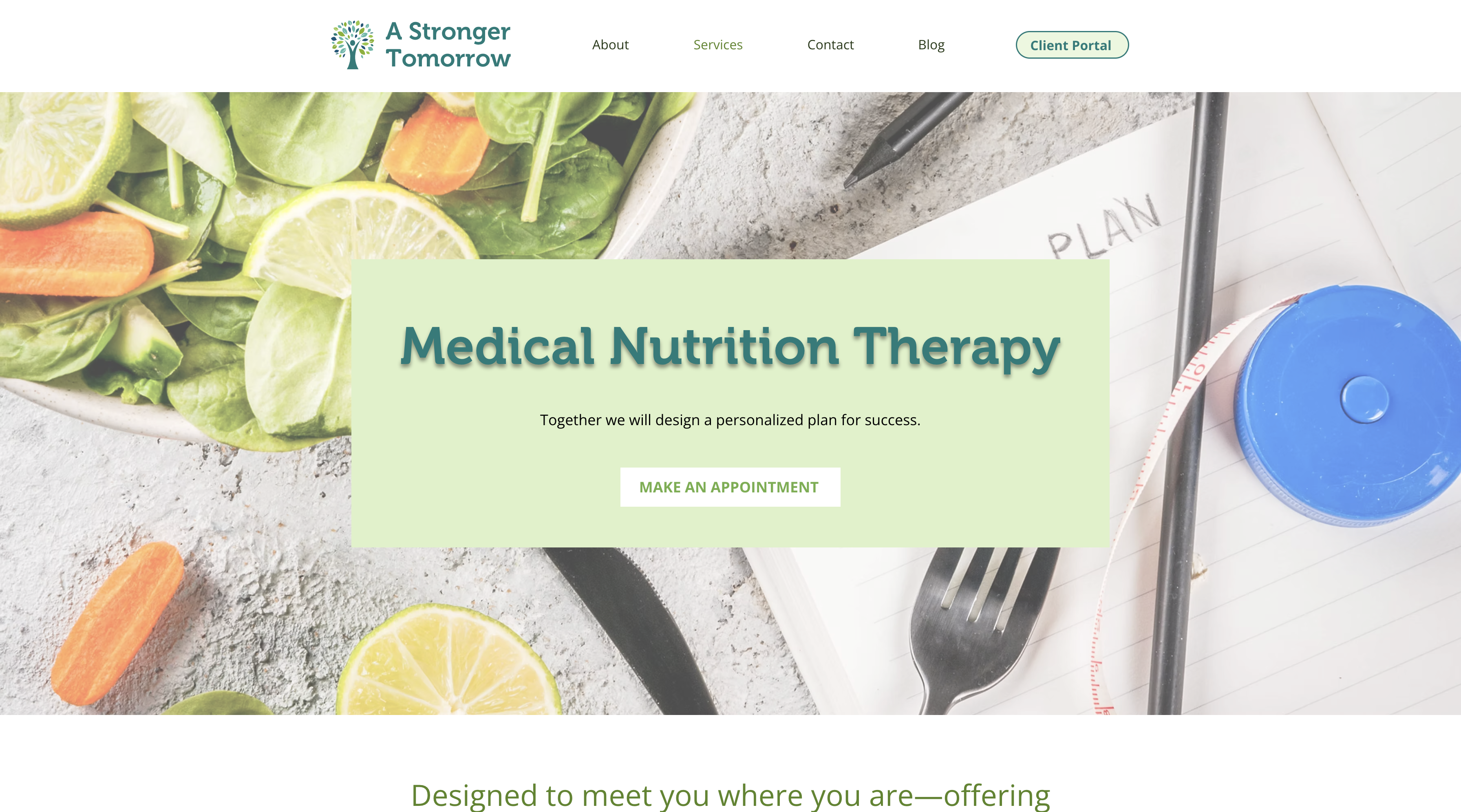 A Stronger Tomorrow website screenshot 13