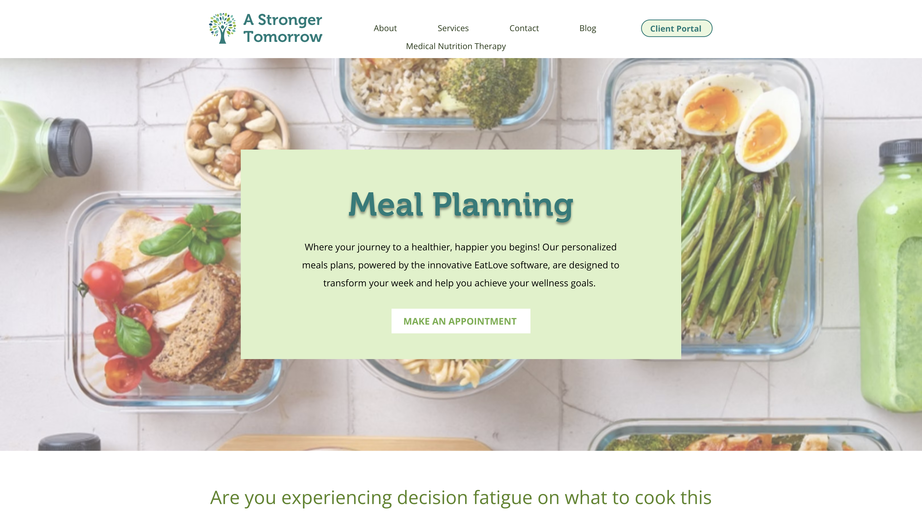 A Stronger Tomorrow website screenshot 15