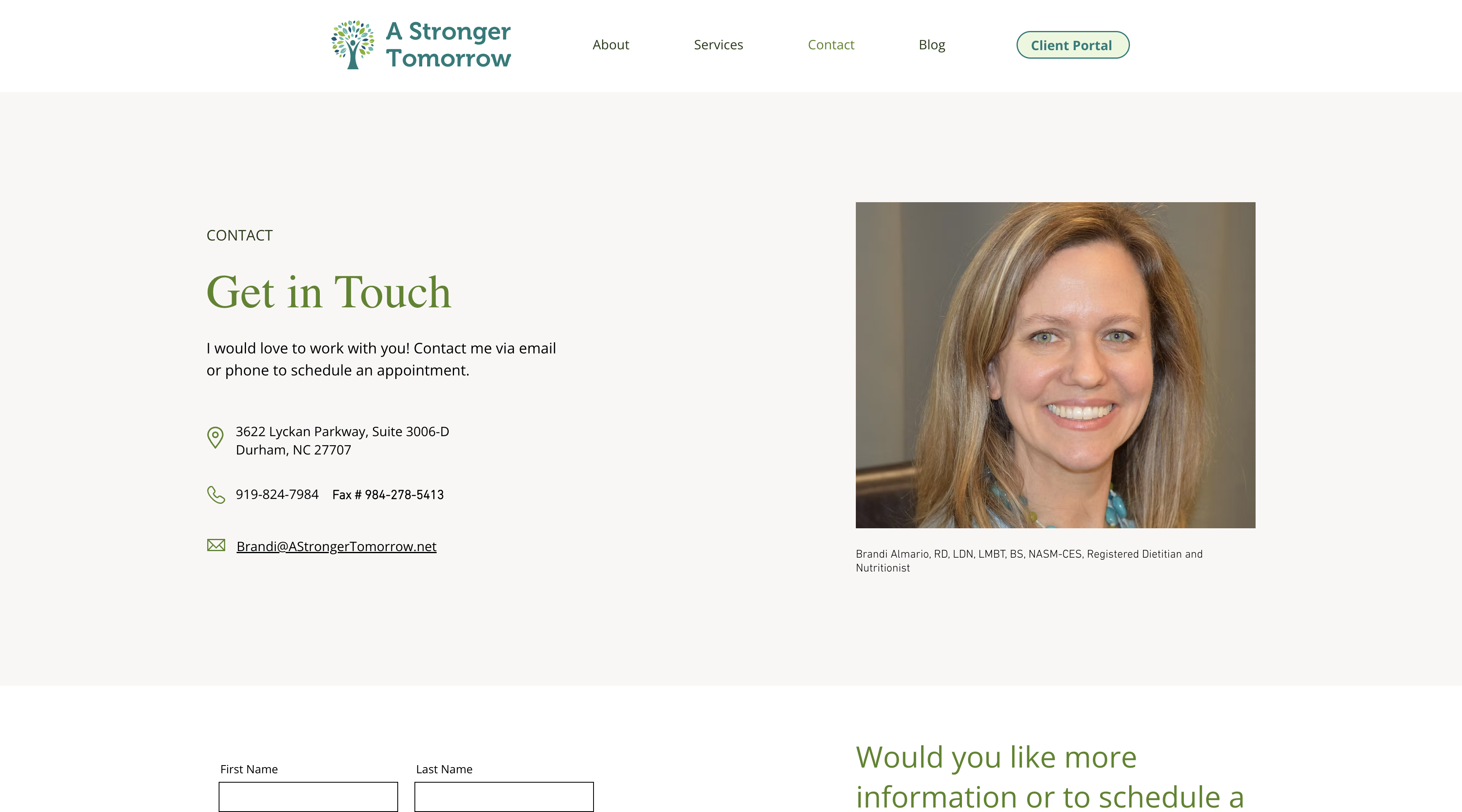 A Stronger Tomorrow website screenshot 16