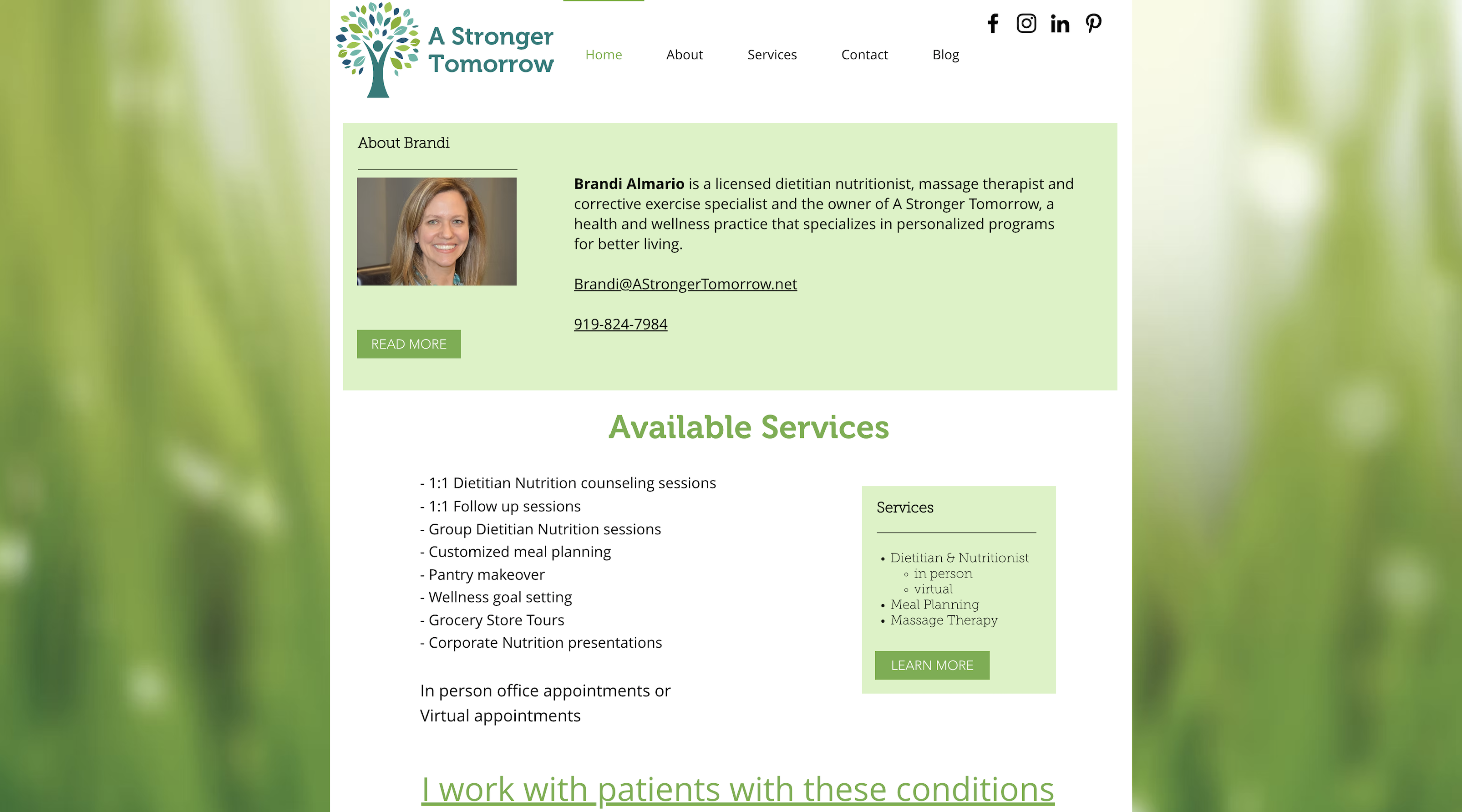 A Stronger Tomorrow website screenshot 4