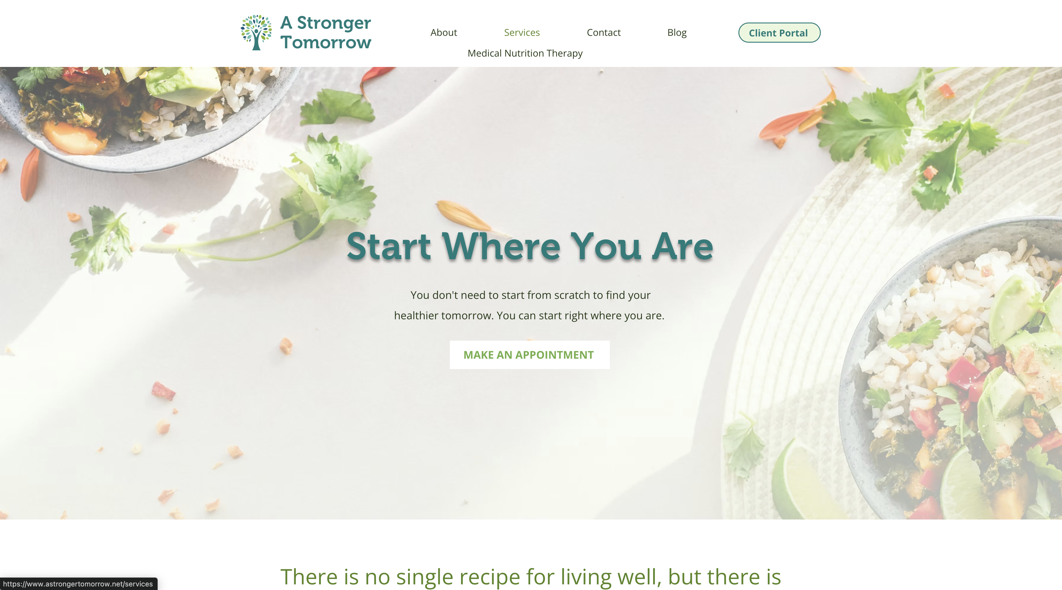 A Stronger Tomorrow website screenshot 7