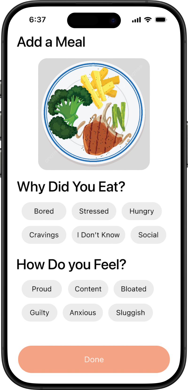 Final Add a Meal Screen 6