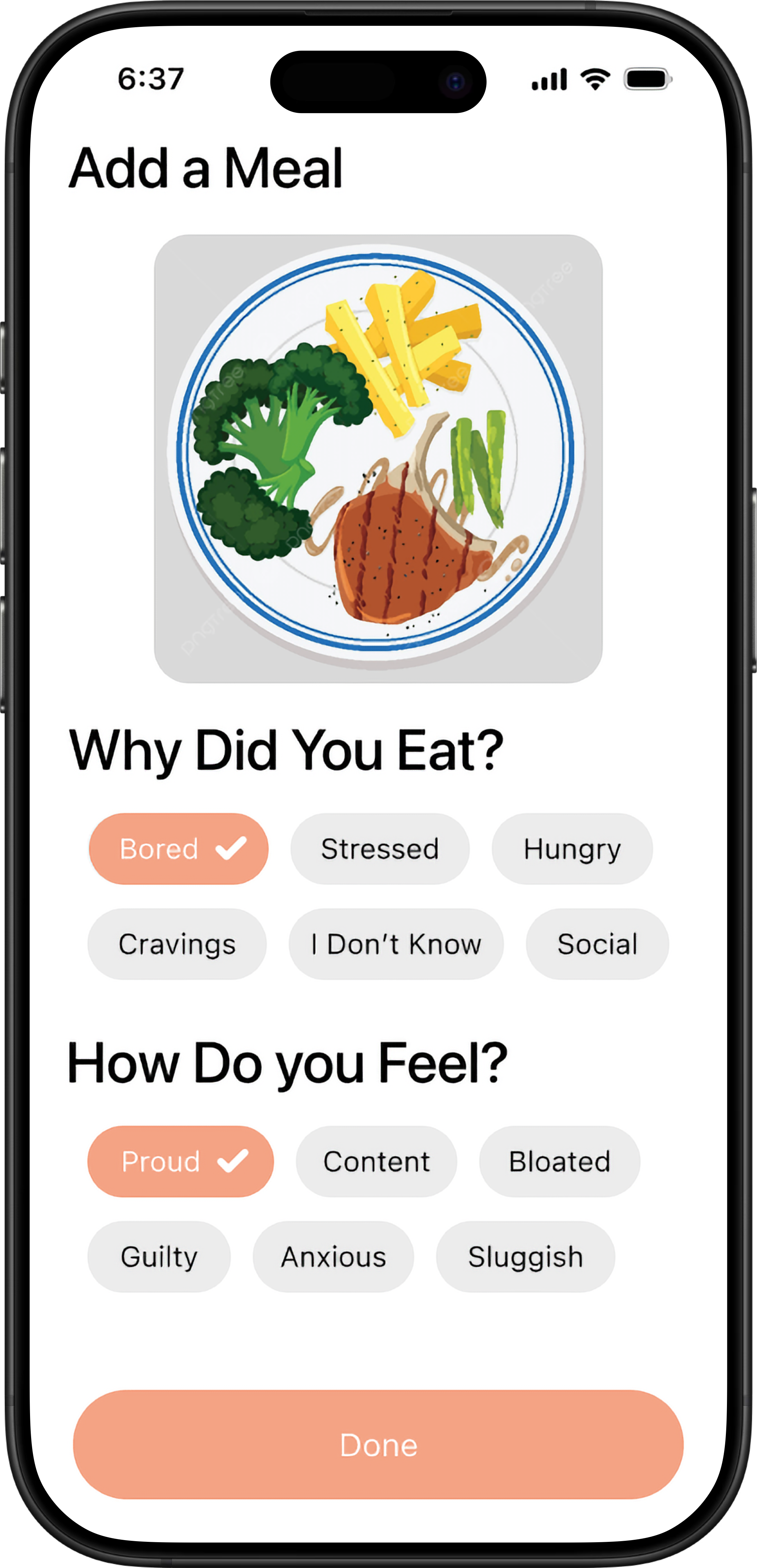 Final Add a Meal Screen 8