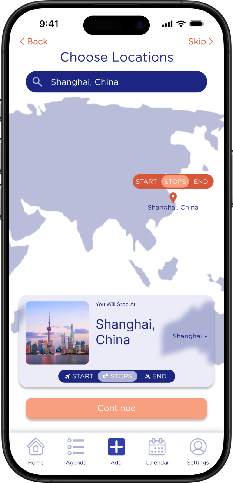 Start A New Trip - Add Locations Step 5