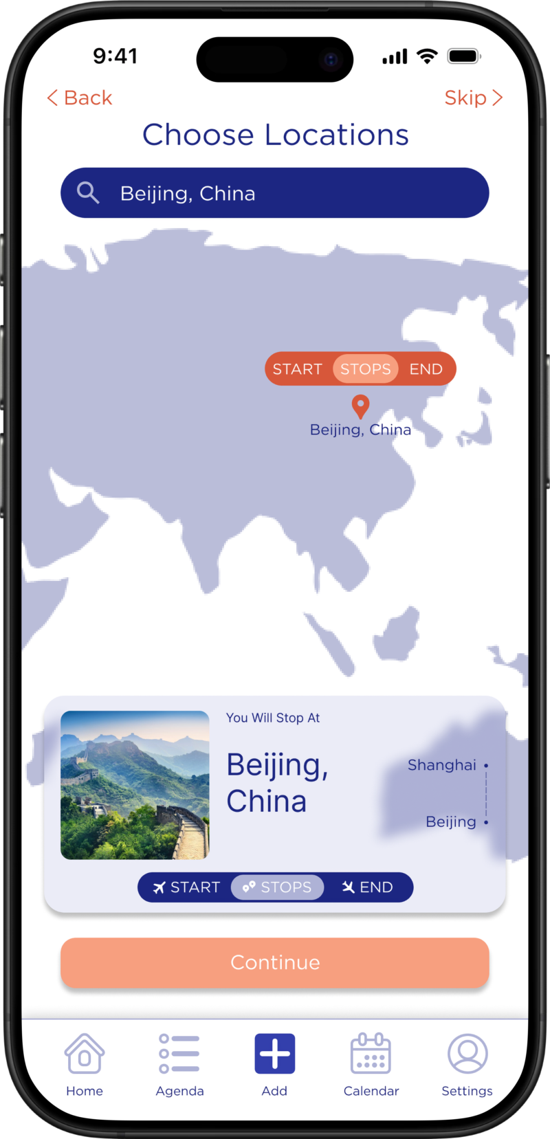 Start A New Trip - Add Locations Step 6