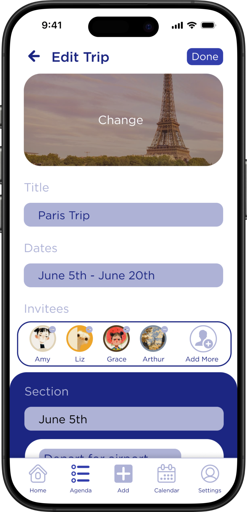 View and Edit Itinerary - Established Itinerary Step 4